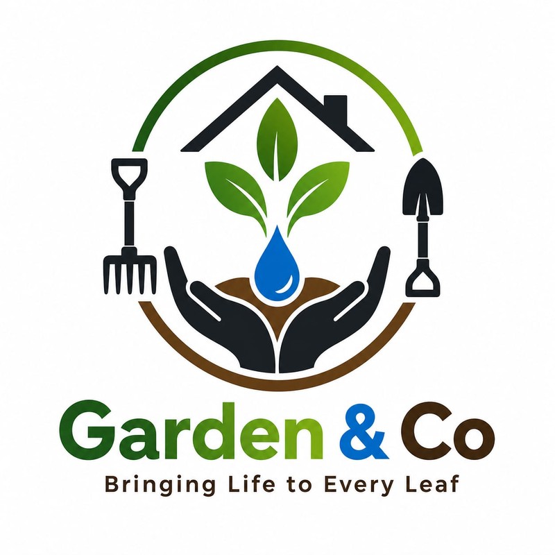 Garden & Co full logo with brand name and slogan